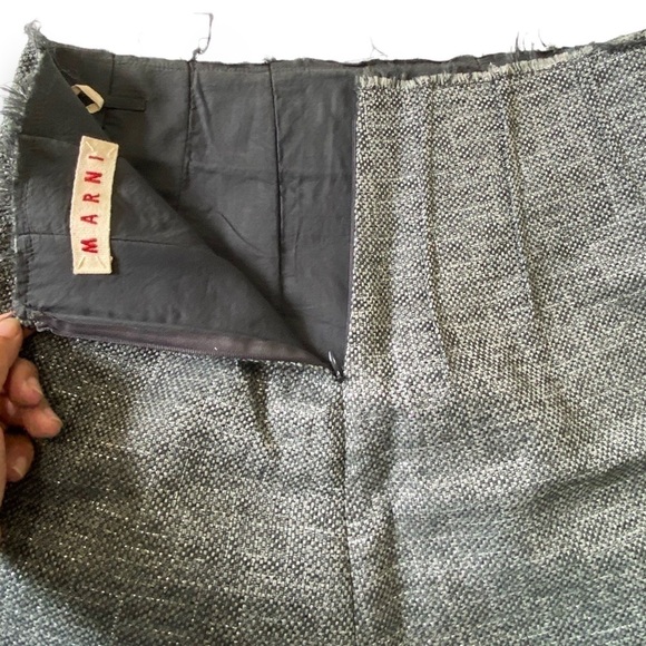 Marni Gray Wool/Silk Blend A line‎ Skirt, Marni - Picture 9 of 15